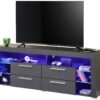 TV-Lowboard Goal Carbon schwarz Carbon Optik B/H/T: ca. 179x66x44 cm – Bild 3