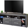 TV-Lowboard Goal Carbon schwarz Carbon Optik B/H/T: ca. 179x66x44 cm – Bild 5