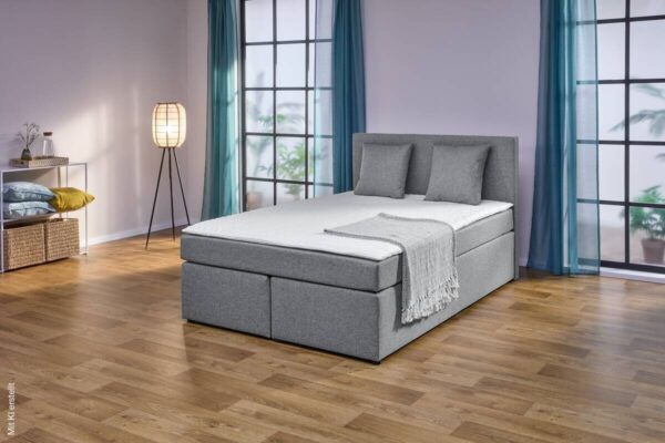 Boxspringbett Sevilla grau Liegefläche B/L: ca. 140x200 cm – Bild 2