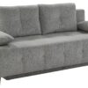 Schlafsofa hellgrau Microfaser B/H/T: ca. 207x93x104 cm – Bild 3