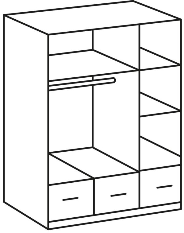 Kleiderschrank Imago weiß B/H/T: ca. 135x199x58 cm – Bild 2