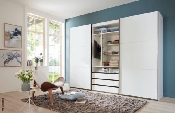 Schwebetürenschrank Magic weiß B/H/T: ca. 300x216x65 cm – Bild 2
