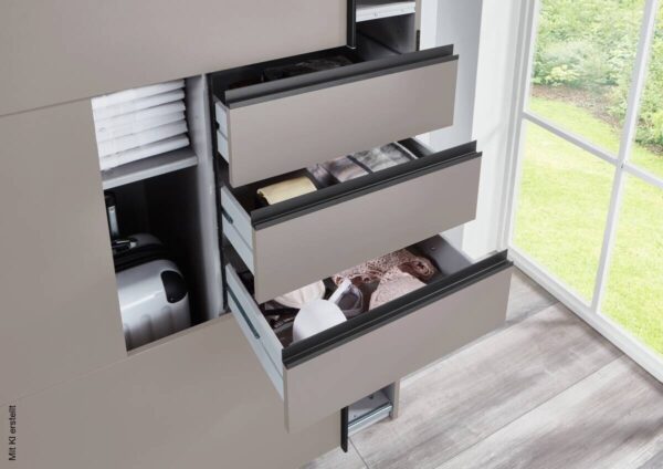 Schwebetürenschrank Saigon Sahara grau B/H/T: ca. 225x208x64 cm – Bild 2