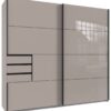 Schwebetürenschrank Saigon Sahara grau B/H/T: ca. 225x208x64 cm – Bild 3