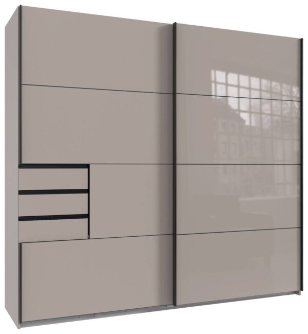 Schwebetürenschrank Saigon Sahara grau B/H/T: ca. 225x208x64 cm – Bild 3