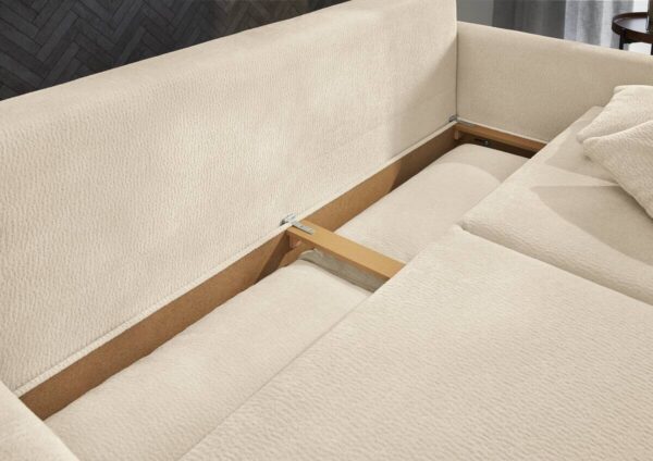 Schlafsofa beige Polyester B/H/T: ca. 217x86x94 cm Schlafsofa beige Polyester B/H/T: ca. 217x86x94 cm – Bild 5