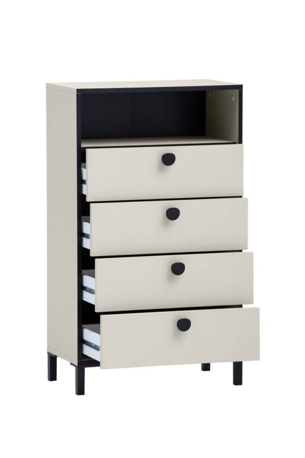 Highboard Edda beige hell B/H/T: ca. 60,2x103,4x33,05 cm – Bild 4