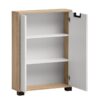 Schrank Emmik weiß matt Eiche Eiche weiß Nachbildung B/H/T: ca. 59,8x85,2x19,55 cm – Bild 3