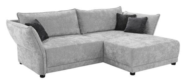 Ecksofa hellgrau Webstoff B/H/T: ca. 279x89x187 cm – Bild 3