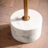 Beistelltisch weiß gold Marmor B/H/T: ca. 30x56x30 cm – Bild 5