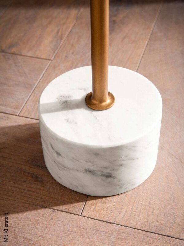 Beistelltisch weiß gold Marmor B/H/T: ca. 30x56x30 cm – Bild 5