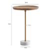 Beistelltisch Mango Marmor B/H/T: ca. 40x55x40 cm – Bild 4