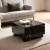 Couchtisch schwarz Marmor Optik B/H/T: ca. 60x35x60 cm – Bild 4