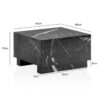Couchtisch schwarz Marmor Optik B/H/T: ca. 60x35x60 cm – Bild 5