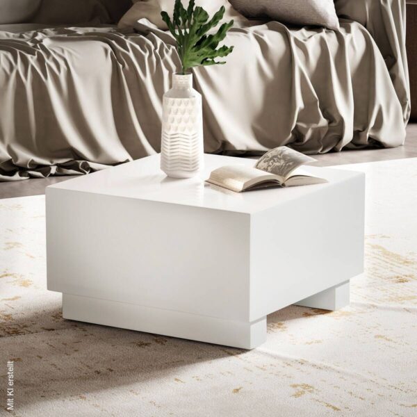 Couchtisch weiß Marmor Optik B/H/T: ca. 60x35x60 cm – Bild 2