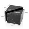 Couchtisch schwarz Marmor Optik B/H/T: ca. 50x42x50 cm – Bild 2