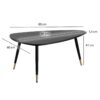 Couchtisch schwarz Marmor Optik B/H/T: ca. 90x41x60 cm Couchtisch schwarz Marmor Optik B/H/T: ca. 90x41x60 cm – Bild 5