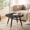 Couchtisch schwarz Marmor Optik B/H/T: ca. 60x41x60 cm Couchtisch schwarz Marmor Optik B/H/T: ca. 60x41x60 cm – Bild 2