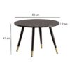 Couchtisch schwarz Marmor Optik B/H/T: ca. 60x41x60 cm Couchtisch schwarz Marmor Optik B/H/T: ca. 60x41x60 cm – Bild 4