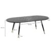 Couchtisch schwarz Marmor Optik B/H/T: ca. 120x42x60 cm – Bild 2