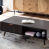 Couchtisch schwarz B/H/T: ca. 110x43x60 cm Couchtisch schwarz B/H/T: ca. 110x43x60 cm – Bild 4