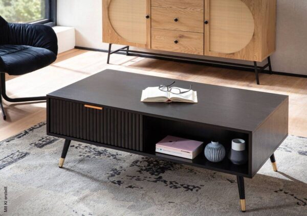 Couchtisch schwarz B/H/T: ca. 110x43x60 cm Couchtisch schwarz B/H/T: ca. 110x43x60 cm – Bild 4