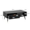 Couchtisch schwarz B/H/T: ca. 110x43x60 cm Couchtisch schwarz B/H/T: ca. 110x43x60 cm – Bild 5