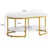 Couchtisch weiß Marmor Optik B/H/T: ca. 100x45x60 cm Couchtisch weiß Marmor Optik B/H/T: ca. 100x45x60 cm – Bild 4