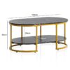 Couchtisch schwarz Marmor Optik B/H/T: ca. 100x45x60 cm – Bild 5