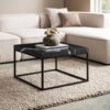 Couchtisch schwarz Marmor Optik B/H/T: ca. 60x38x60 cm – Bild 4