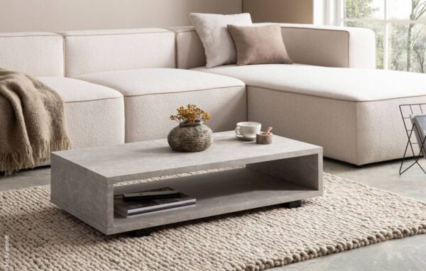 Couchtisch sand B/H/T: ca. 100x25x50 cm – Bild 2