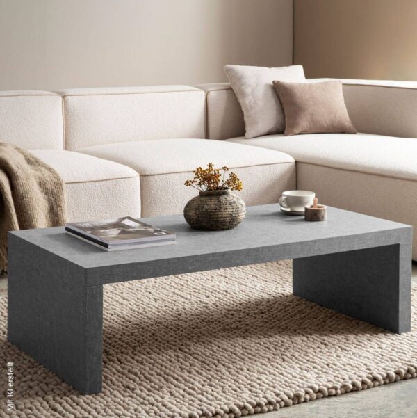 Couchtisch Beton Optik B/H/T: ca. 110x35x55 cm – Bild 2