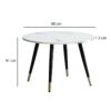 Couchtisch weiß Marmor Optik B/H/T: ca. 60x41x60 cm – Bild 5