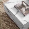 Couchtisch schwarz Marmor Optik weiß Marmor Optik B/H/T: ca. 120x28x60 cm – Bild 4