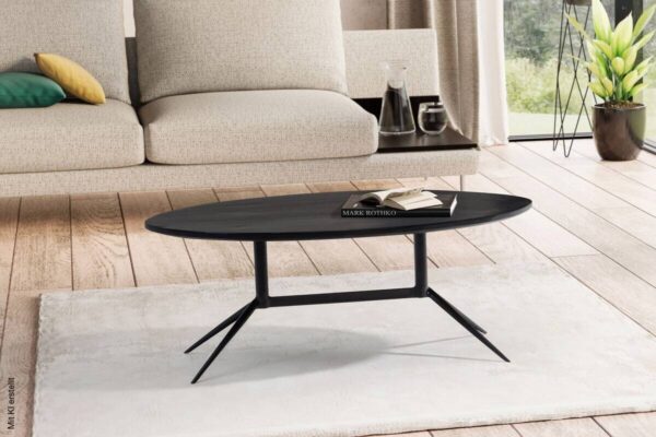 Couchtisch schwarz B/H/T: ca. 90x35x50 cm – Bild 4