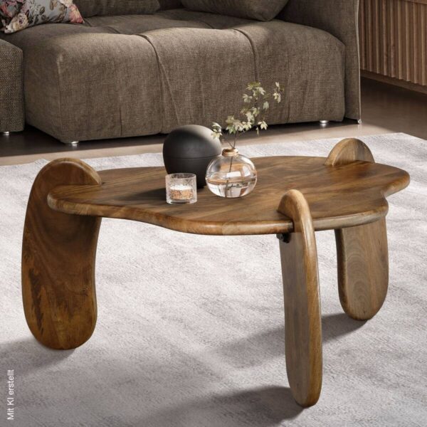 Couchtisch braun B/H/T: ca. 78x40x78 cm Couchtisch braun B/H/T: ca. 78x40x78 cm – Bild 5
