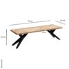 Sitzbank braun B/H/T: ca. 175x45x45 cm – Bild 3