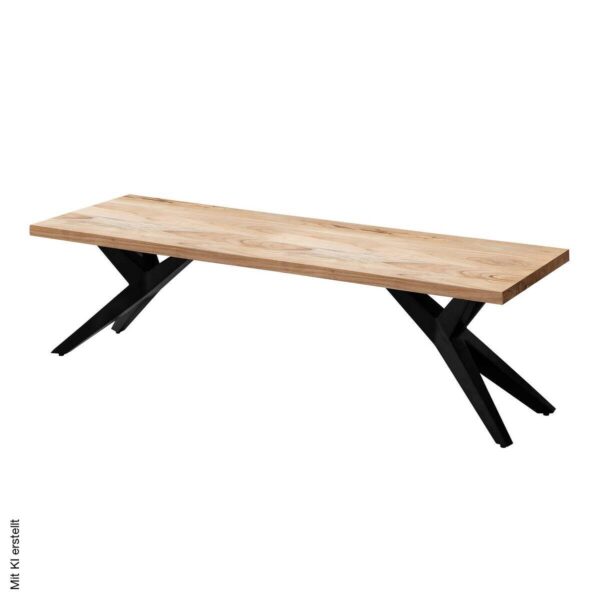 Sitzbank braun B/H/T: ca. 160x45x45 cm – Bild 5