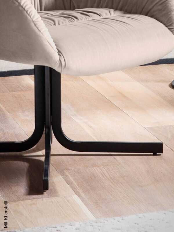 Wohnling Sessel beige Polyester – Bild 2