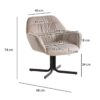 Wohnling Sessel beige Polyester – Bild 3