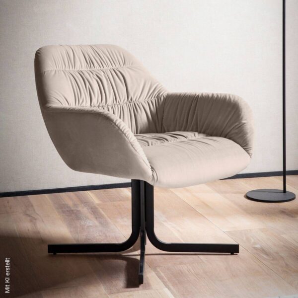 Wohnling Sessel beige Polyester – Bild 4