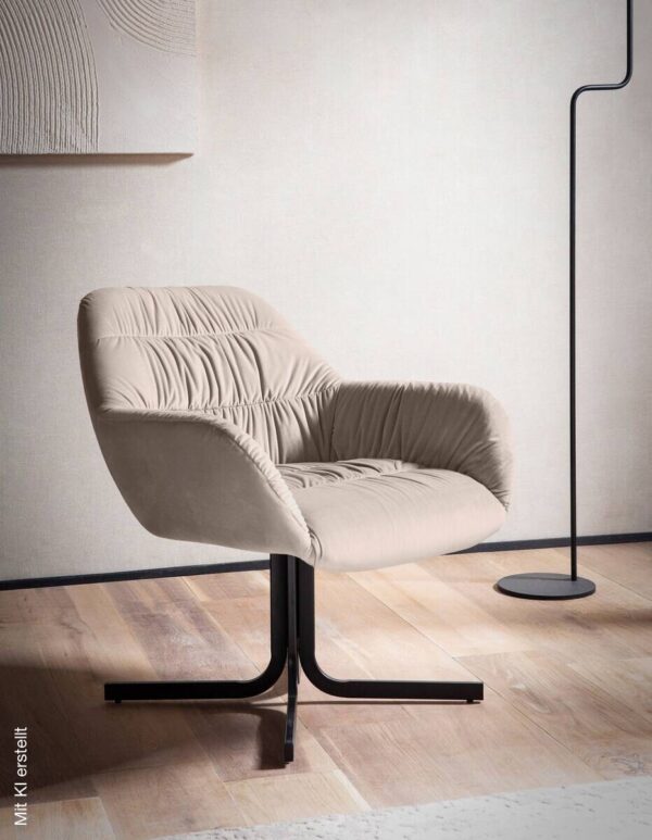 Wohnling Sessel beige Polyester – Bild 5