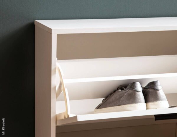 Schuhschrank weiß B/H/T: ca. 90x120x24 cm – Bild 4
