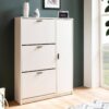 Schuhschrank weiß B/H/T: ca. 90x120x24 cm – Bild 5