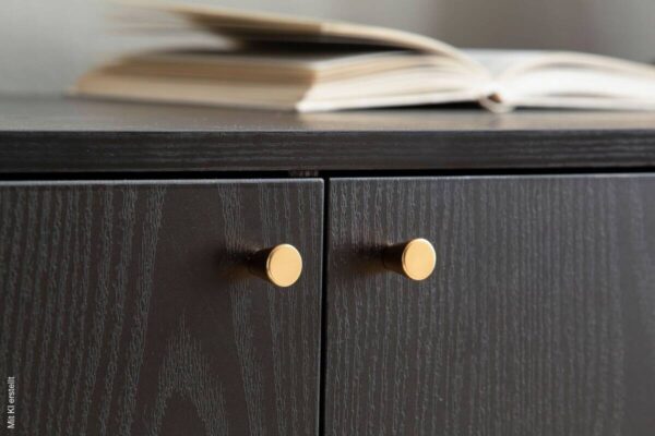 Sideboard schwarz B/H/T: ca. 140x75x40 cm – Bild 3