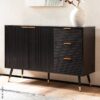 Sideboard schwarz B/H/T: ca. 120x80x40 cm – Bild 2
