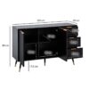 Sideboard schwarz B/H/T: ca. 120x80x40 cm – Bild 4