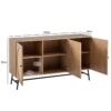 Sideboard natur Eiche Optik B/H/T: ca. 140x80x39 cm – Bild 4