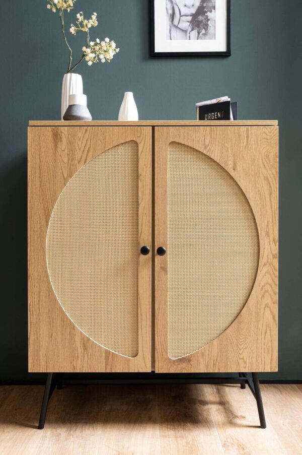 Sideboard natur Eiche Optik B/H/T: ca. 80x103x39 cm – Bild 3