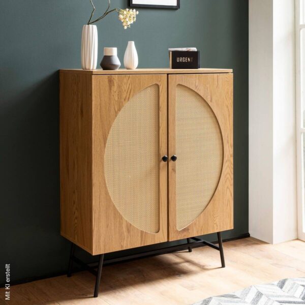 Sideboard natur Eiche Optik B/H/T: ca. 80x103x39 cm – Bild 4